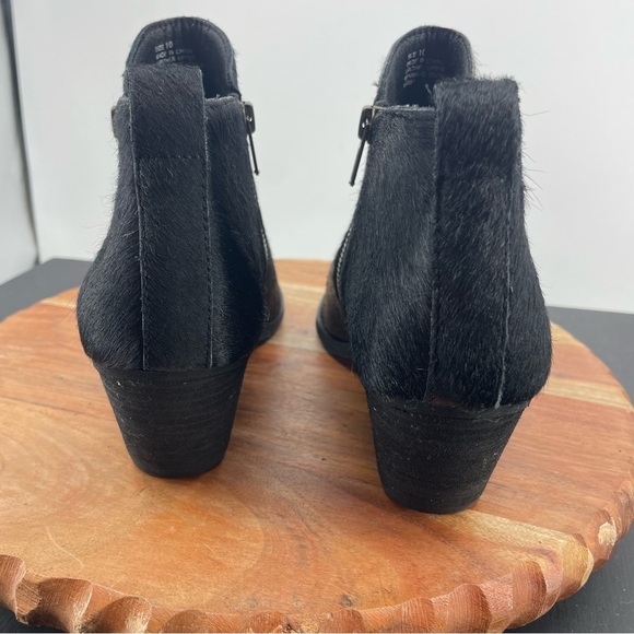 Very Volatile black calf fur ankle boots Sz 10 - Picture 5 of 10